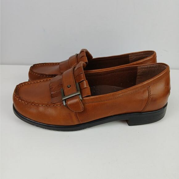 Earth Shoe Comfort First SZ 9.5 Wide Genuine Leather Loafer In Sable Brown - Picture 5 of 10